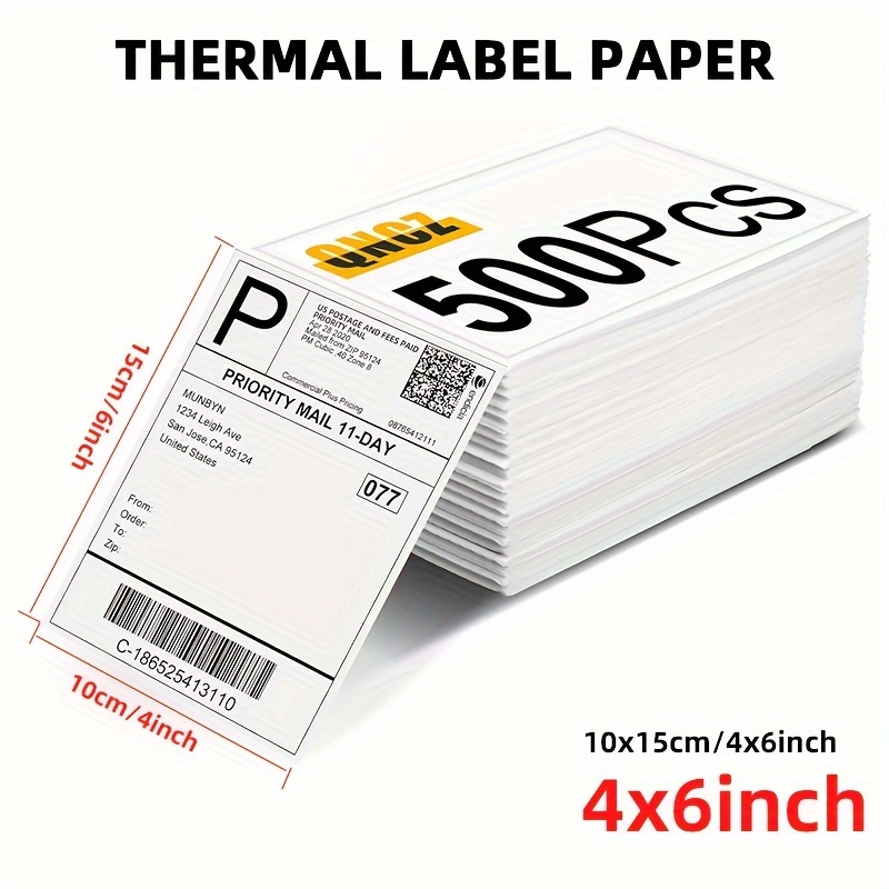 MUNBYN Imprimante d'étiquettes thermiques USB 10,2 x 15,2 cm
