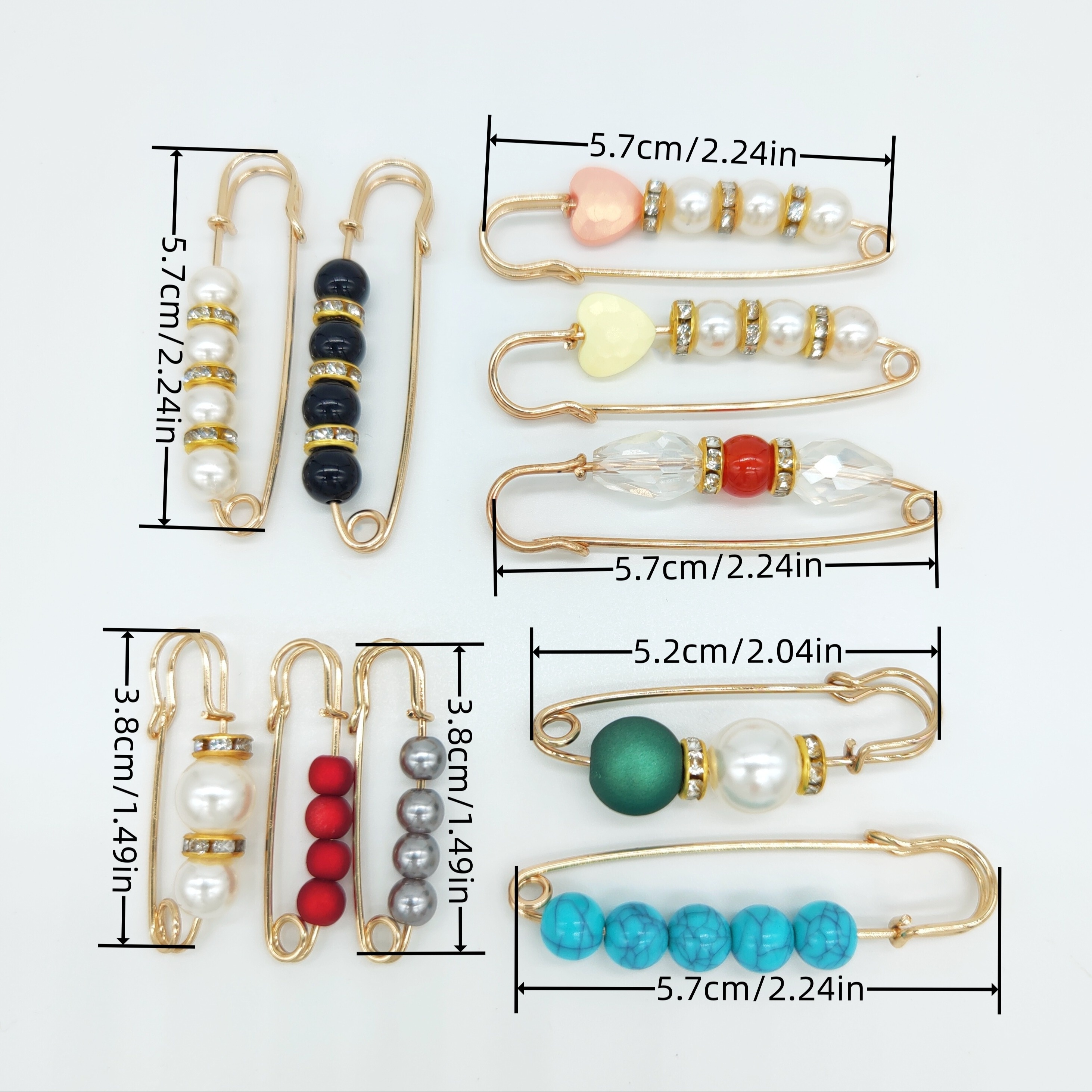 4pcs/set Women's Pearl Brooches For Cardigans, Clothing Collars And  Scarves, Anti-slip Decorative Dress Pins