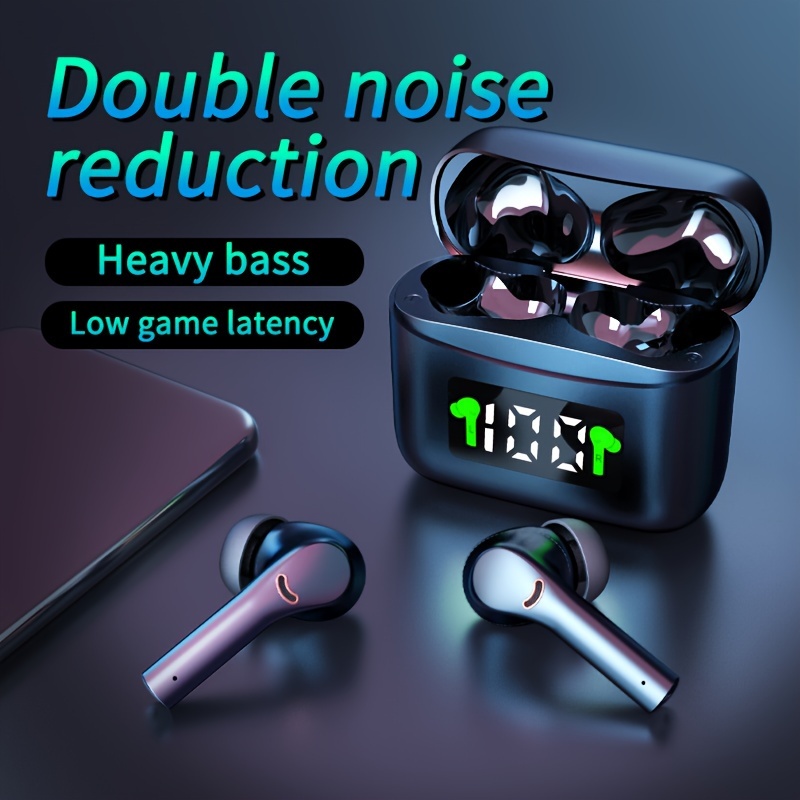 True Wireless Earbuds TWS Stereo Earphones Bluetooth 5.0 Headphones with  Touch Control IPX4 Waterproof Sports Headphones with Dual Noise Reduction  Technology Long Playtime for Gaming Sports Gym A6S 