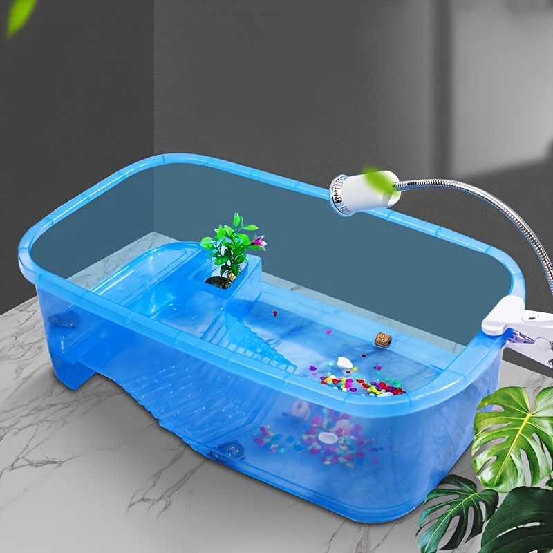 1pc Turtle Tank, Assorted Color, Small Turtle Breeding Basin, Large 