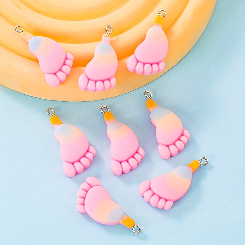 10pcs Cartoon Gradient Ice Cream with Hole Resin Pendant Summer Popsicle Charms DIY Handmade Jewelry Making Accessories for Necklace Bracelet