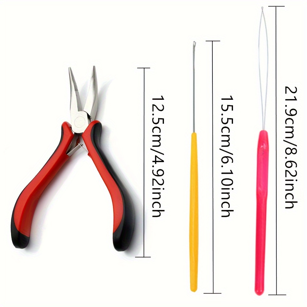 Hair Extensions Plier Tip Tool Home Micro Rings Hook Needle