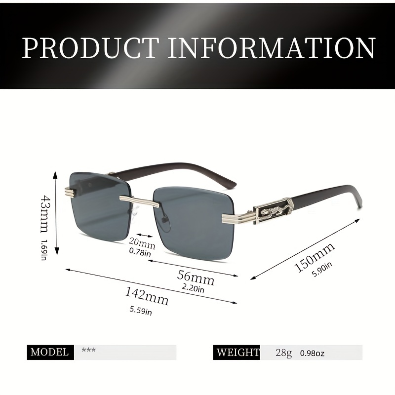 Vintage Sunglasses Edgeless Cut Edge Sunglasses