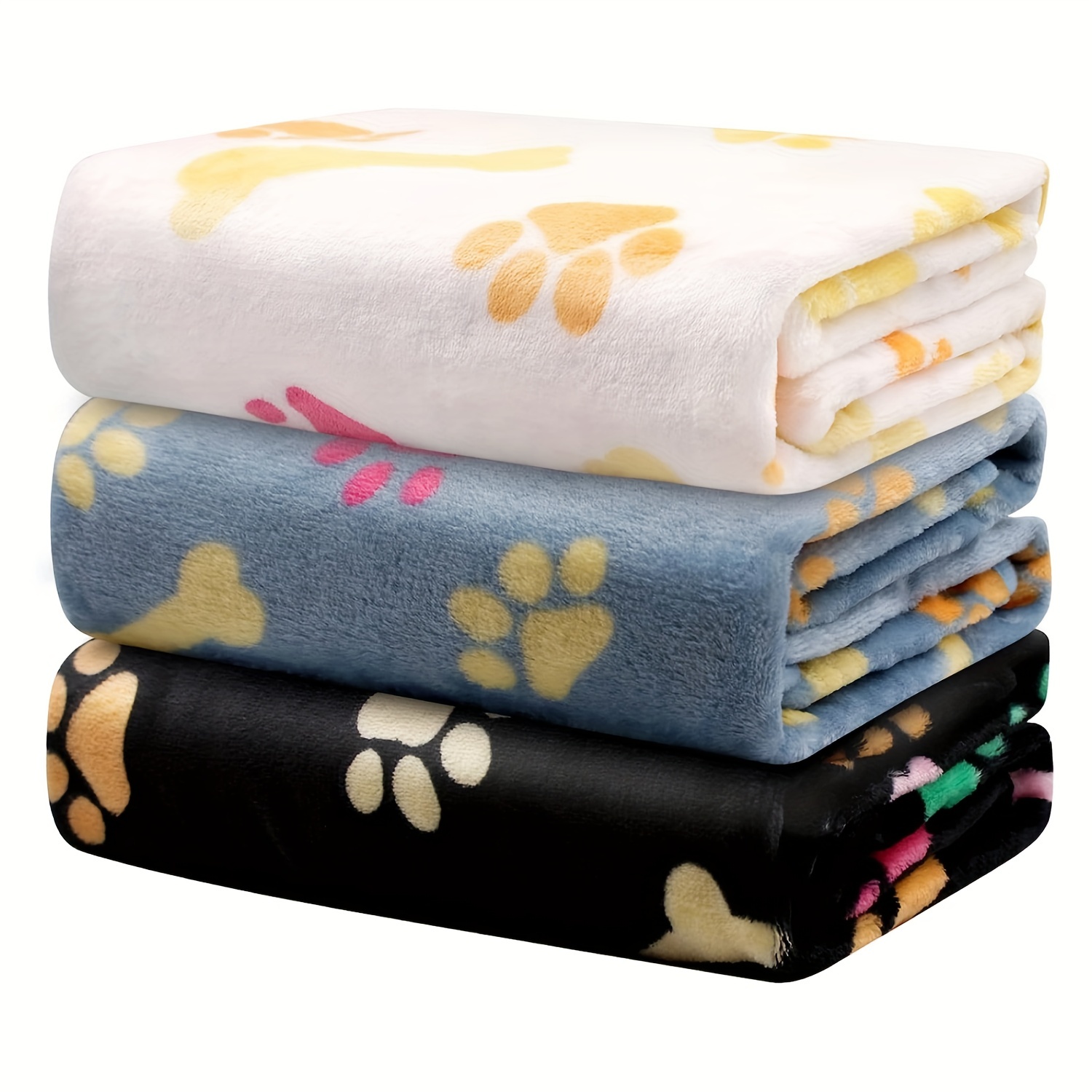  WOWOWMEOW Pet Blanket Paw Print Warm Dog Cat Fleece Blankets  Soft Sleep Mat Bed Cover for Kitten Puppy and Other Small Animals (S,  Brown) : Pet Supplies