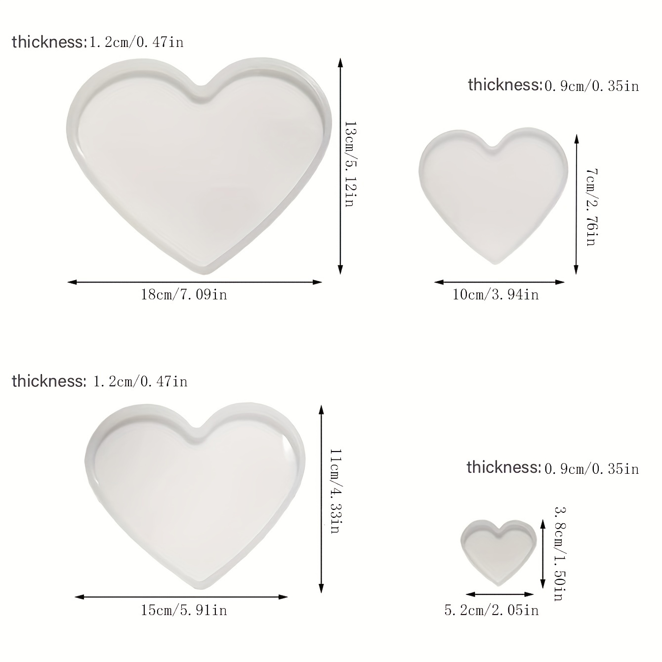 Heart Resin Mold Love Heart Shape Epoxy Mold With Resin - Temu