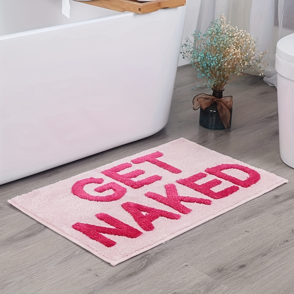 Non Slip Thick Shaggy Chenille Plum Bathroom Rug Sets - Temu