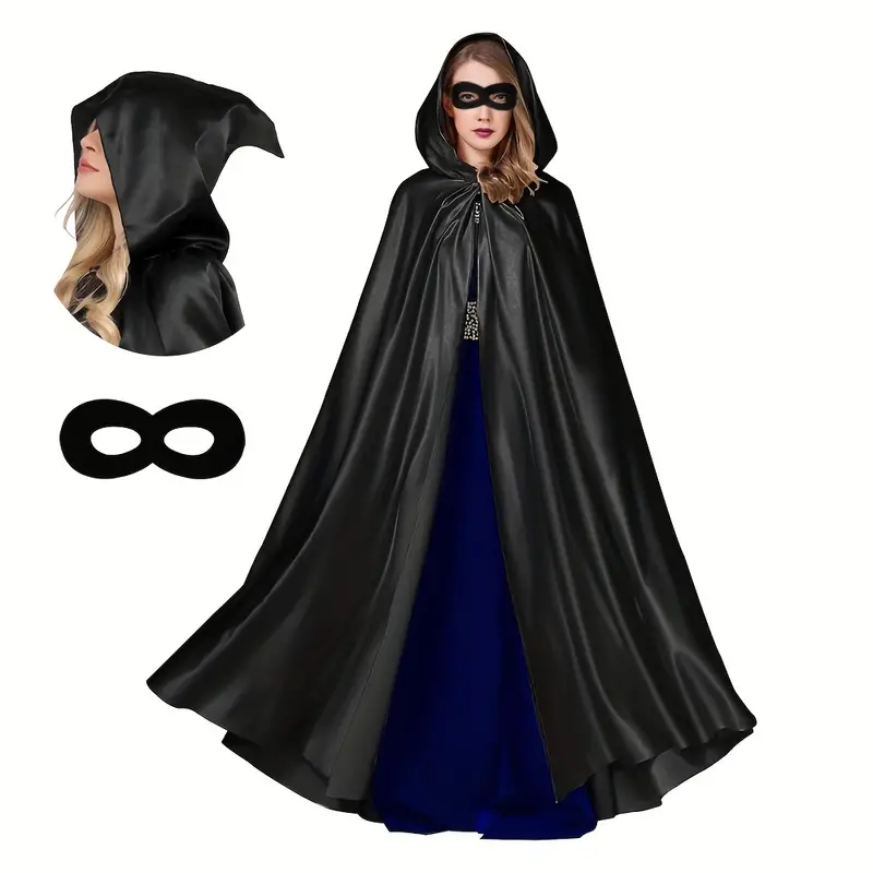 Women And Men, Elegant Gothic Solid Color Slit Hooded Cape