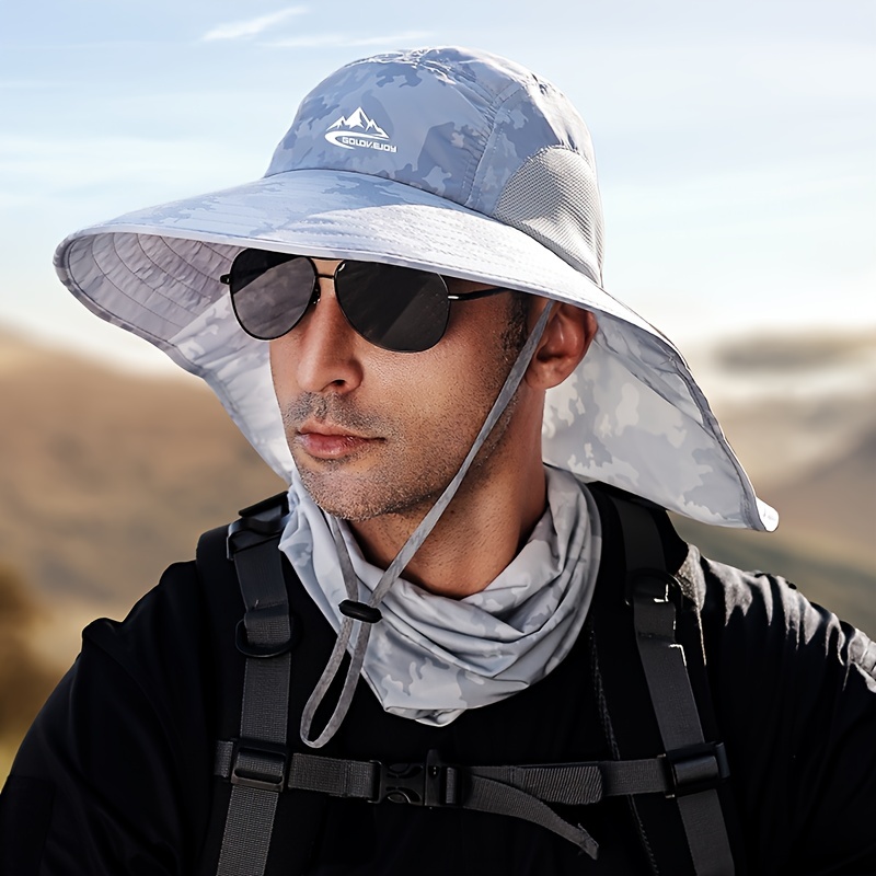 Fishing Sun Cap UV Protection - Ear Neck Flap Hat - Sand - C317AZXYHXT