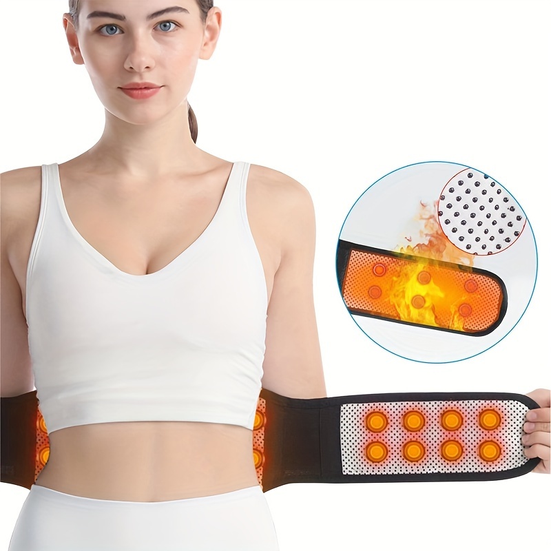 Lower Back Massager For Pain Relief, Heated Lumbar Support Traction Device  With Airbag Traction, Waist Massager Cushion For Pain Relief (black) - Temu