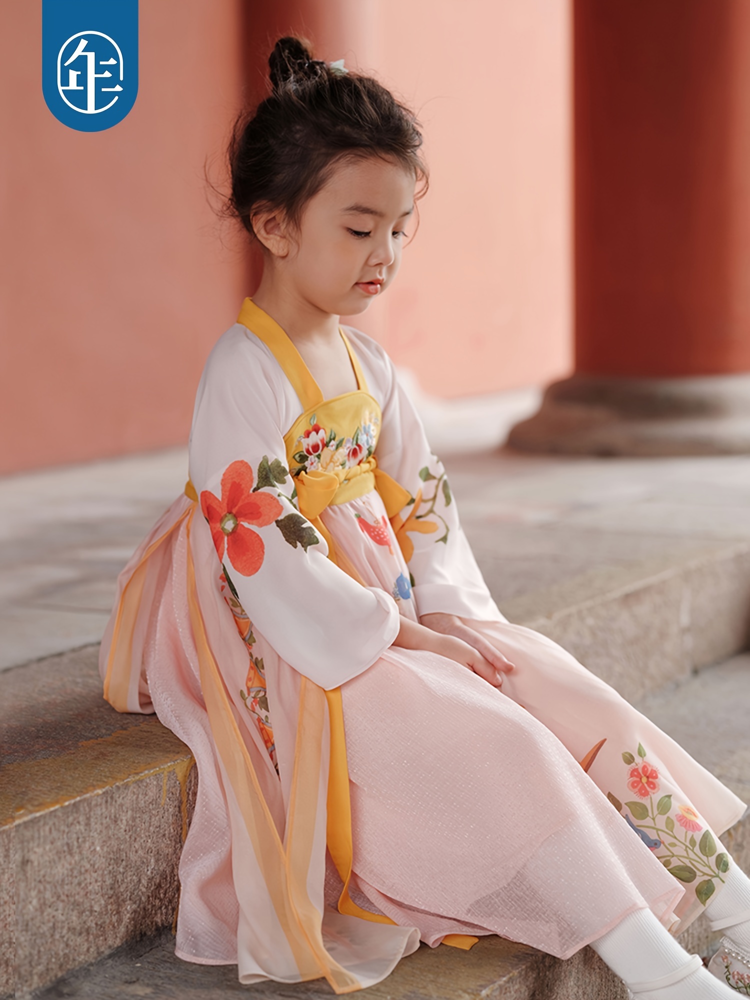 Chinese Ancient Clothing Hanfu Long Sleeved Girl Princess Dress