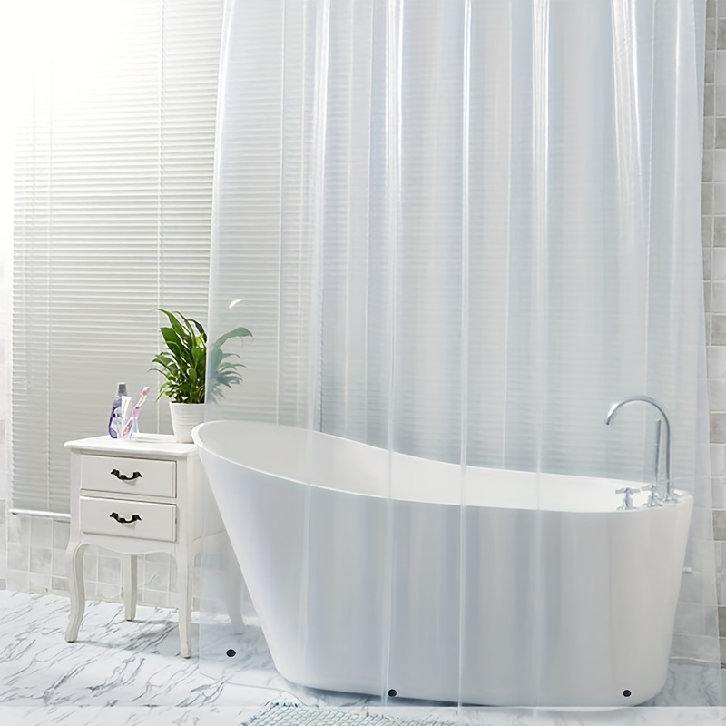 AmazerBath Cortina de ducha transparente, cortina de ducha de plástico de  72 x 72, cortina de ducha impermeable de PEVA, cortinas de ducha ligeras  para baño con 3 imanes pesados y 12