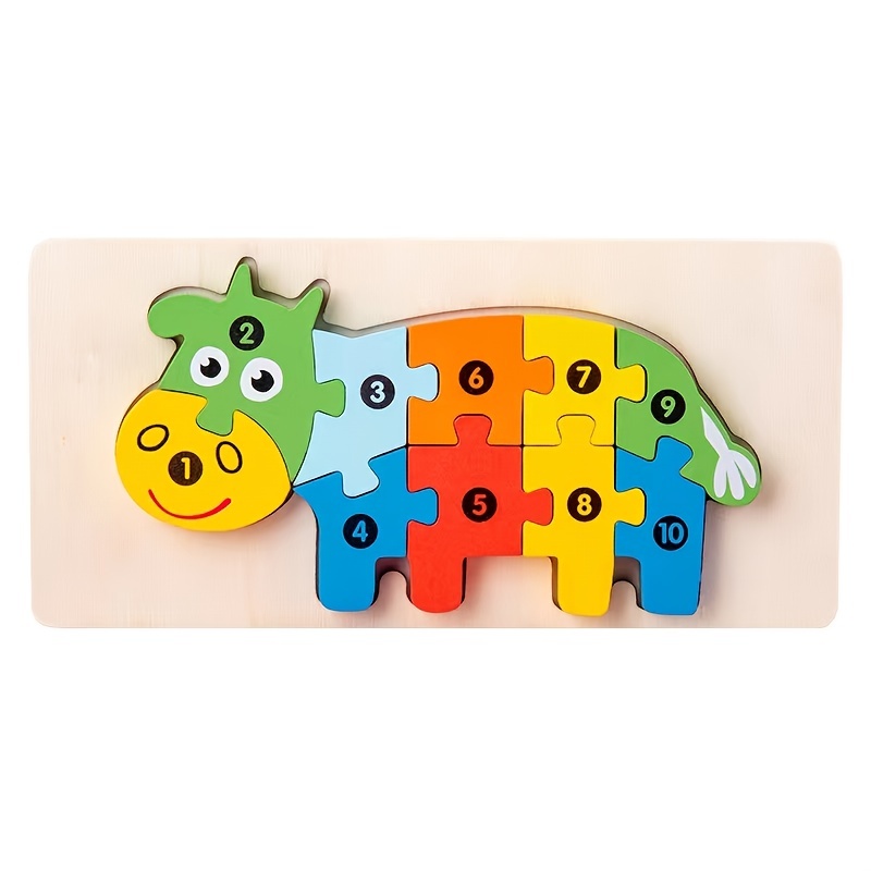 Wooden Puzzle for Toddlers – Montessori Toys for 1 2 3 4 Years Old and –  deMoca