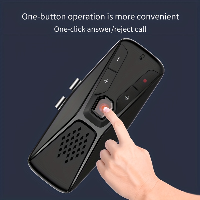 SUNIEC - Altavoz Bluetooth manos libres para teléfono celular, kit de  coche, llamadas manos libres Bluetooth para coche, encendido y apagado