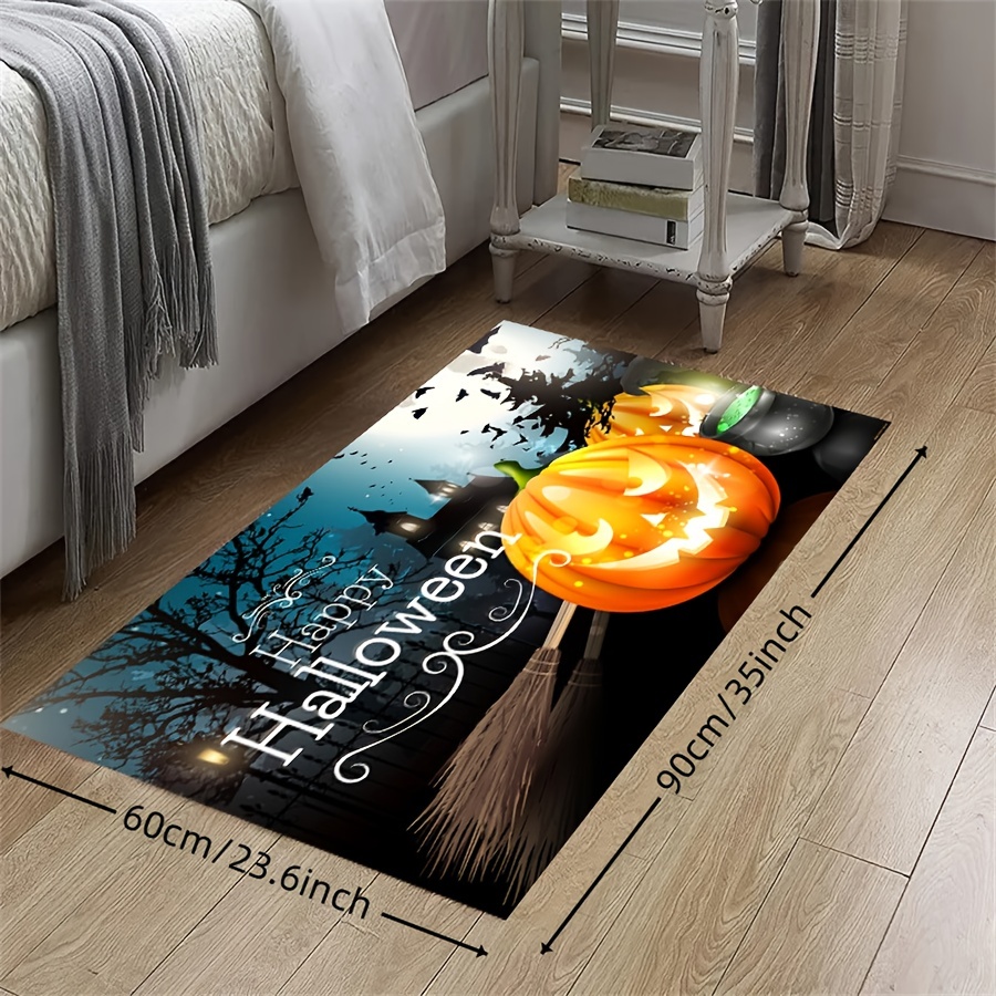 Halloween Bathroom Rug For Kids, Pumpkin Shape Cartoon Cute Bath Mat, Plush  Water Absorbent Bathtub Bathroom Doormats Non-slip Washable Toilet Rug -  Temu