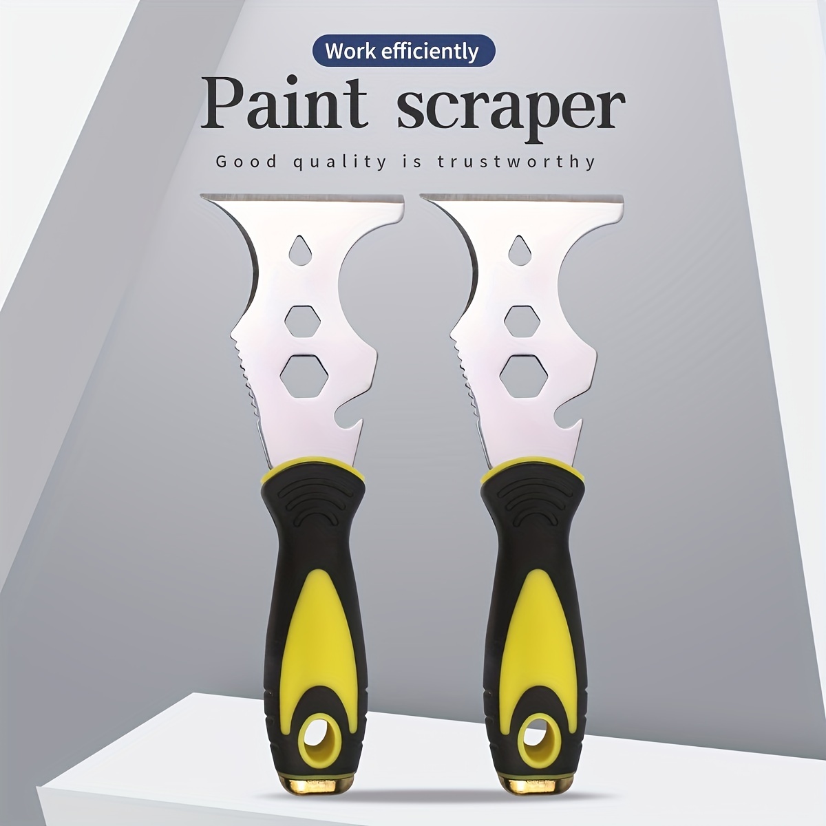 Paint Scraper 10 In 1 Multi-use Painters Tool, Paint Scraper Tool For  Wood,scraper With Hammer End, Spackle Tool