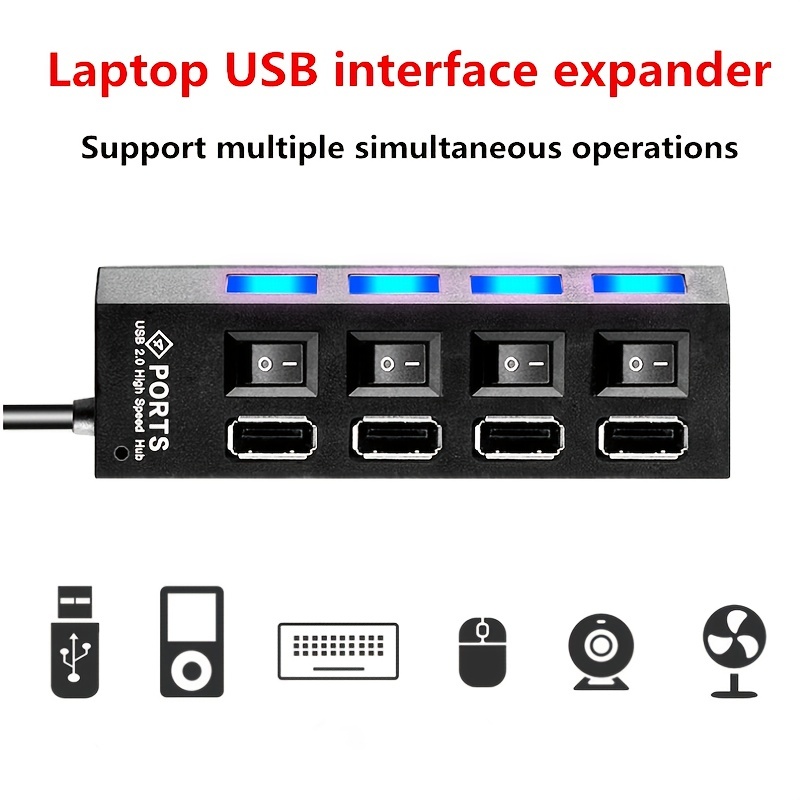 Multiprise USB avec interrupteurs et alimentation - OPTIM-ORDI à