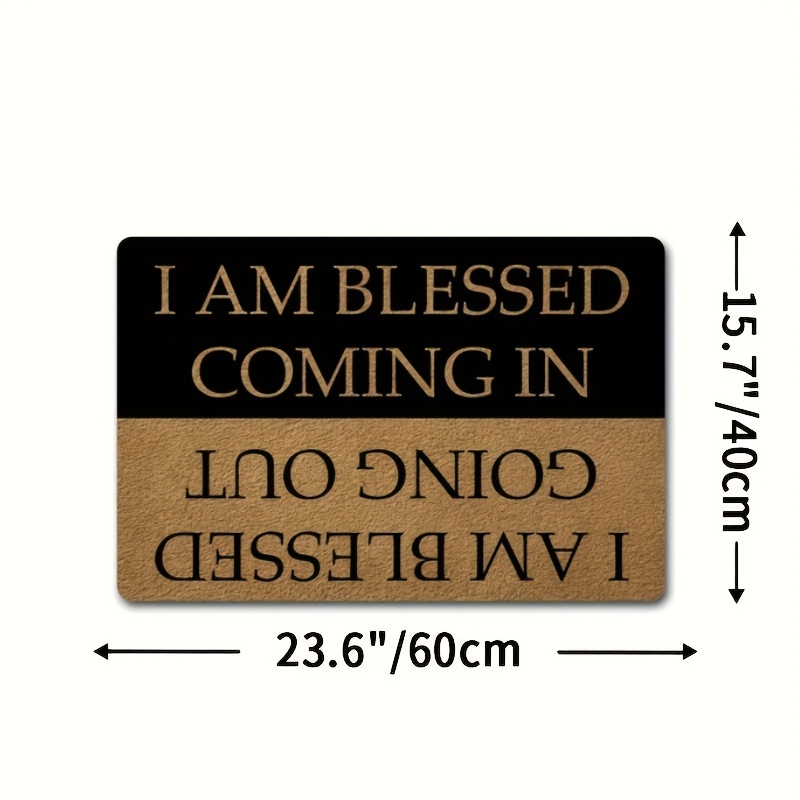 Funny Welcome Doormats Indoor Entrance Mat I Am Blessed - Temu