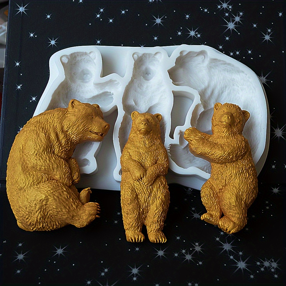 

1pc, Bear Fondant Mold, 3d Silicone Mold, Candy Mold, Chocolate Mold, For Diy Cake Decorating Tool, Baking Tools, Kitchen Accessories
