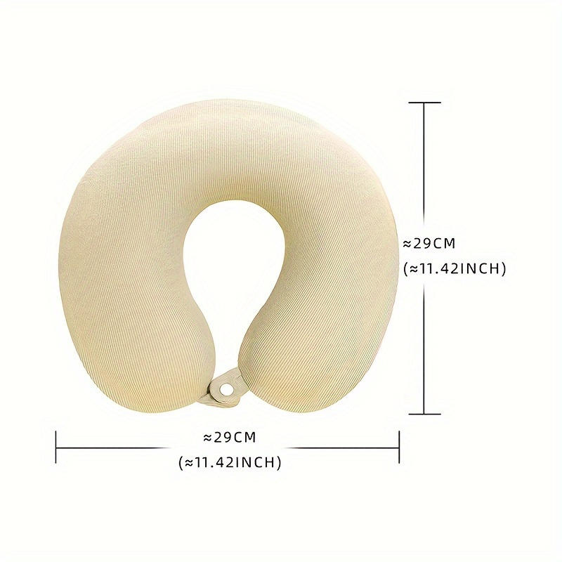 Oreiller Cervical Extension Cils - Mousse Mémoire Forme Velours | Forme U Avec Poches Rangement