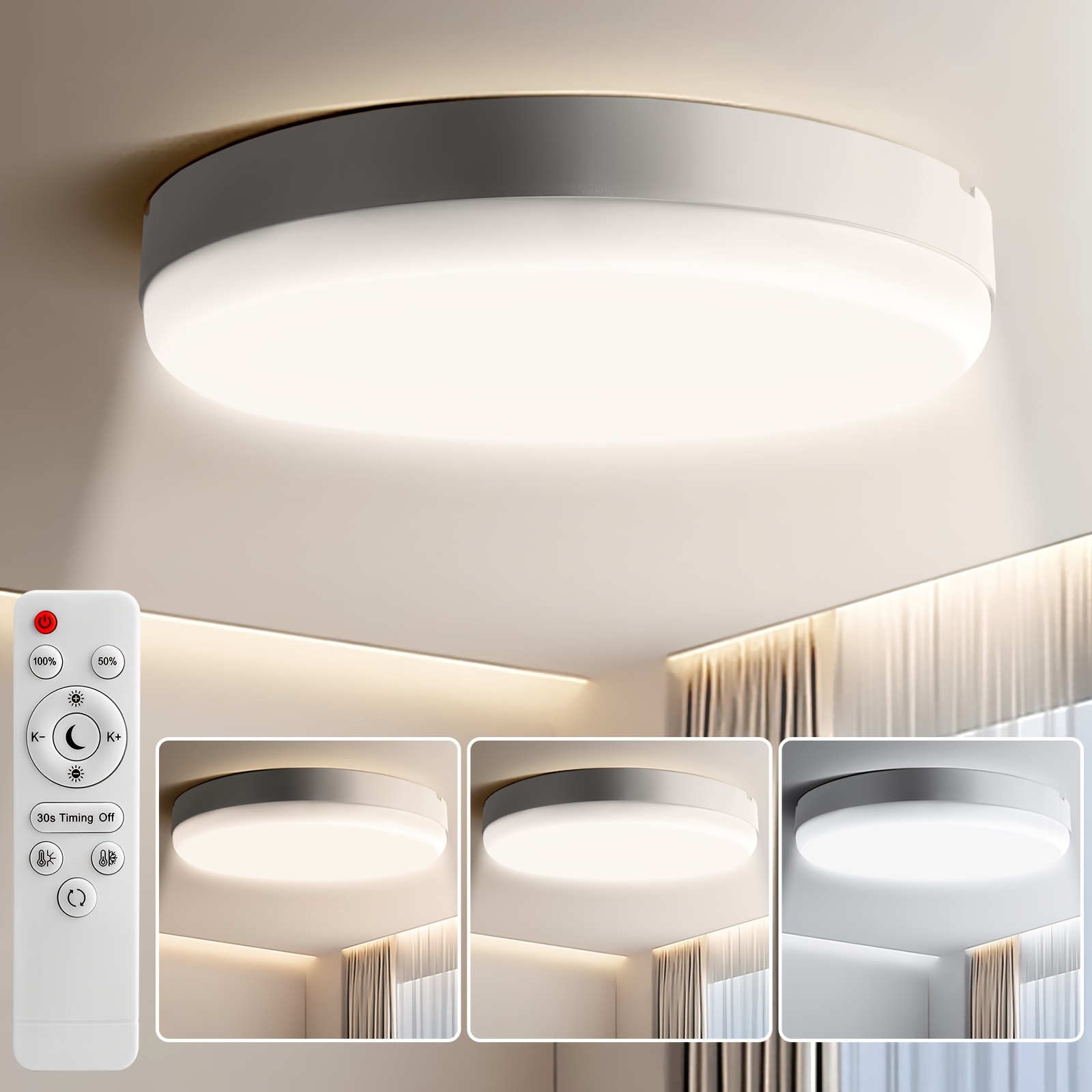 Plafon LED de Techo 20W, Lámpara LED de techo Moderna Luz blanca fría 6000K  superficie en