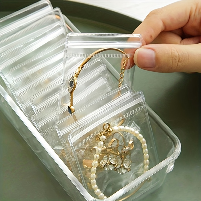 Anti-oxidation Transparent Jewelry Storage Book Plastic Jewelry Organizer  Drawer Jewelry Boxes Bag Rings Earring Necklace