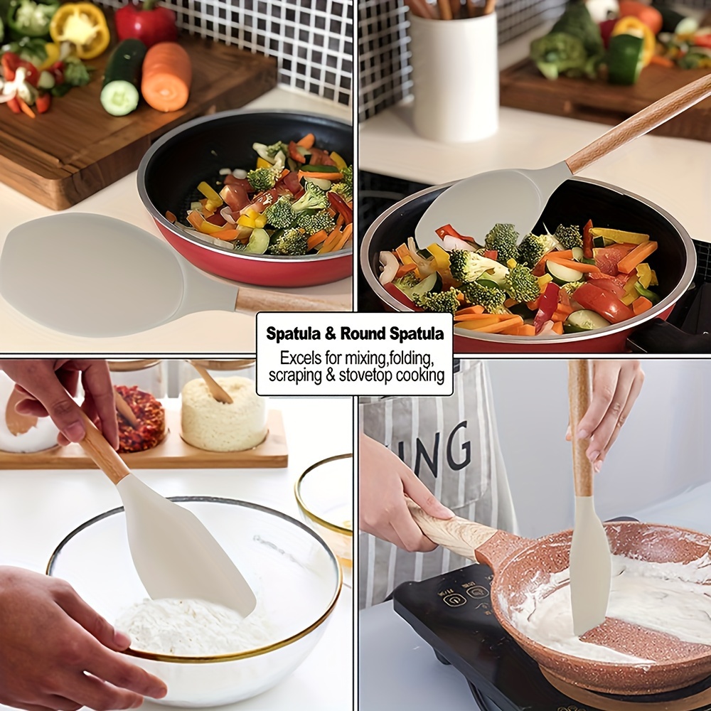 The Ultimate Kitchen Tool: Large Silicone Spatula - Heat Resistant, Non  Stick & Stainless Steel Core! - Temu Italy