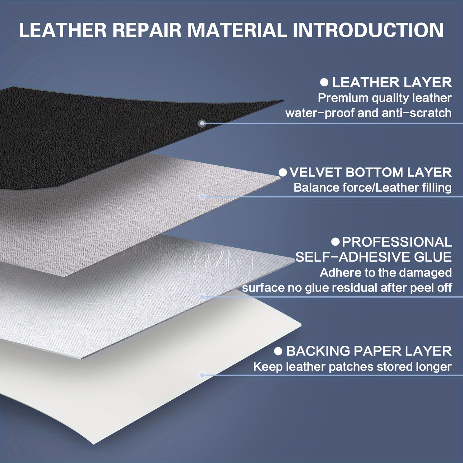 Sofa Leather Repair Patch Self adhesive Leather Repair Tape - Temu Italy