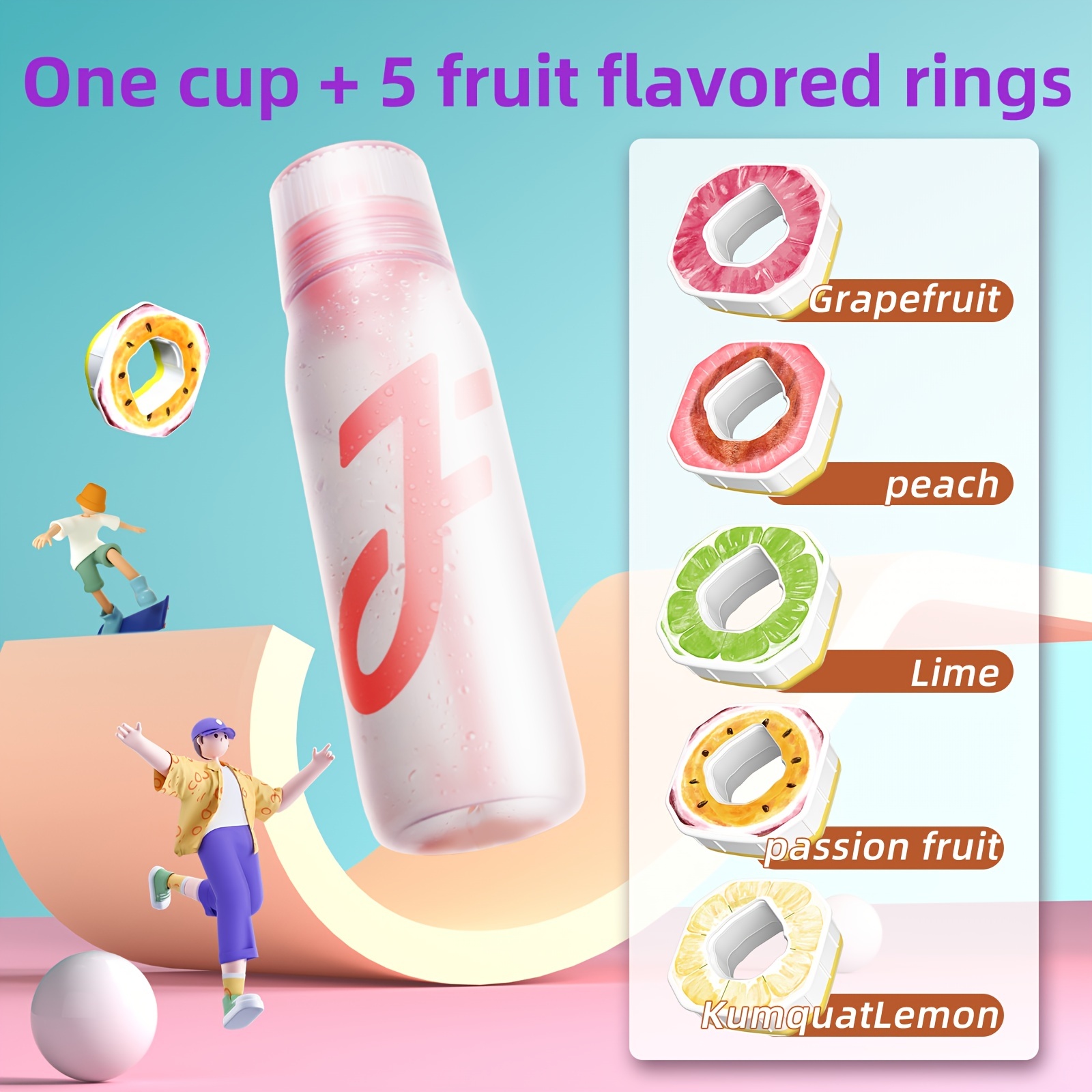 Cheap 650ml Fruit Fragrance Water Bottle Scent Water Cup flavor