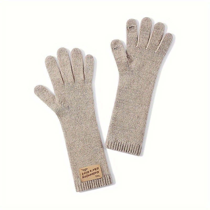 Winter Knitted Gloves for Men and Women, Warm Windproof Touch Screen Gloves
