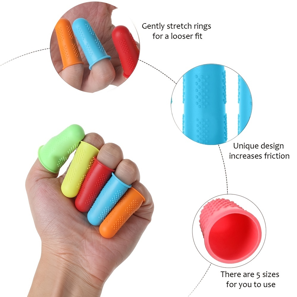 2 Pack Silicone Sewing Thimbles For Fingers Thumb, Large & Medium Finger  Thimbles For Sewing Quilting Embroidery Diy Crafts, Safe Comfortable  Non-slip