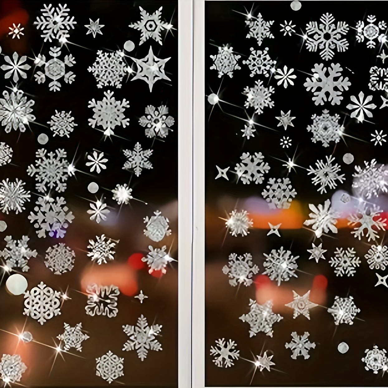  9 Sheets Christmas Decorations Snowflake Winter