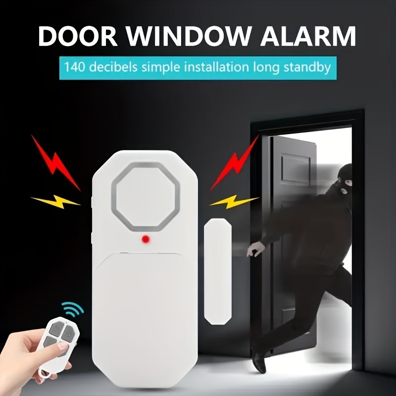 140 Db Door Window Alarm Security Alarm Remote Control Three - Temu