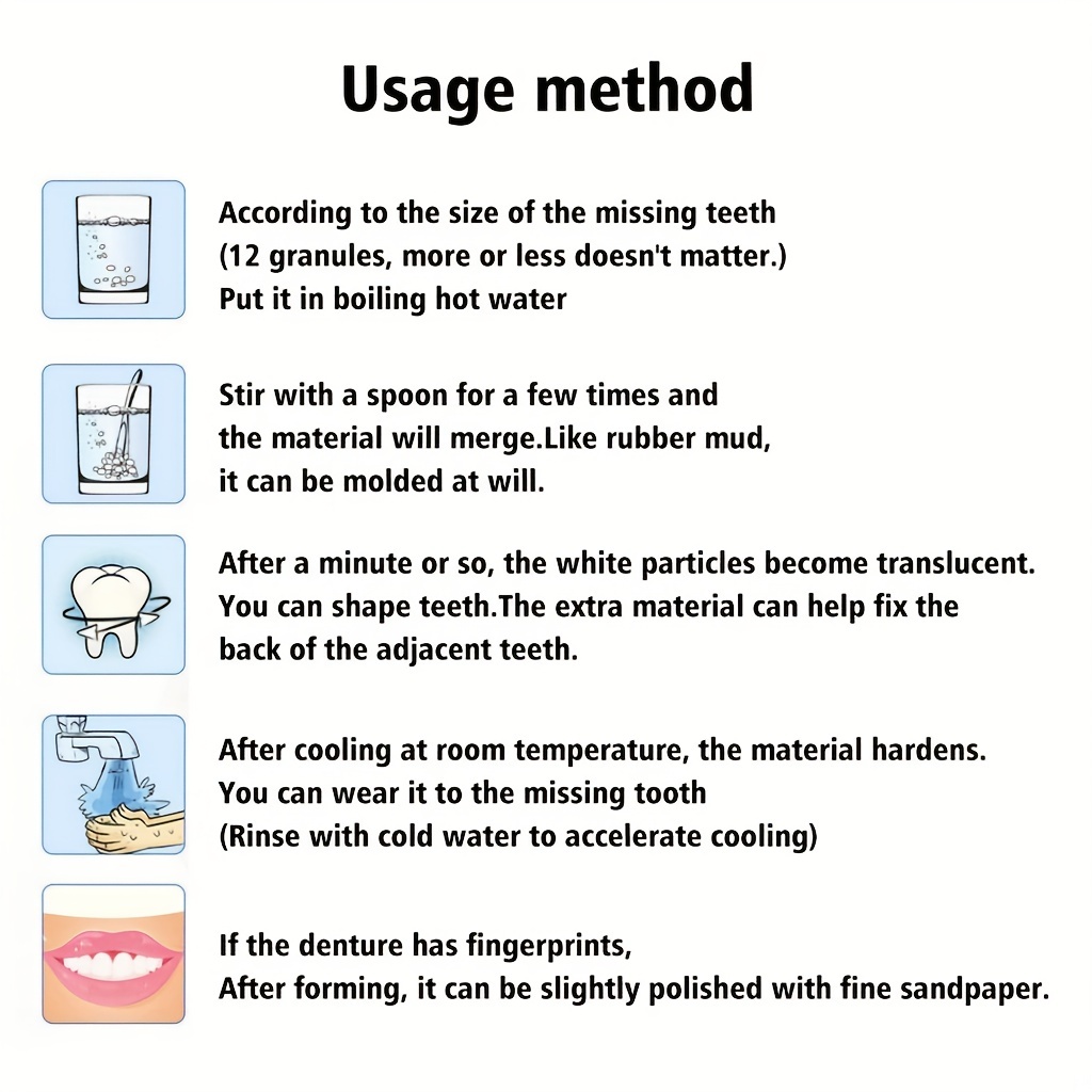 Teeth Glue Particles Gathering Makeup Temporary Filling Teeth Particles Filling  Teeth Cavities And - Temu
