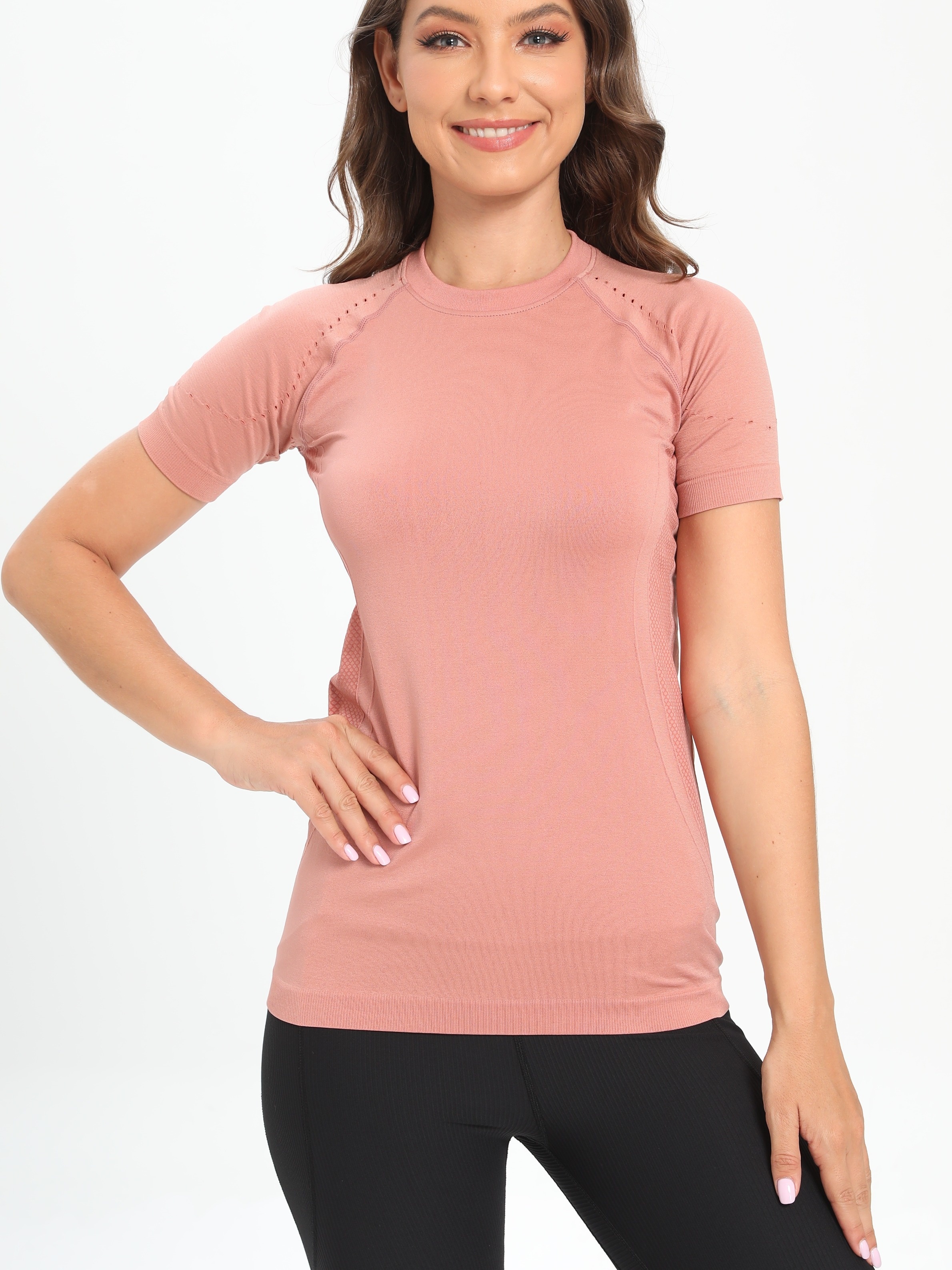 Women's Fitness Yoga T shirt Top Sexy Quick Dry Breathable - Temu Germany