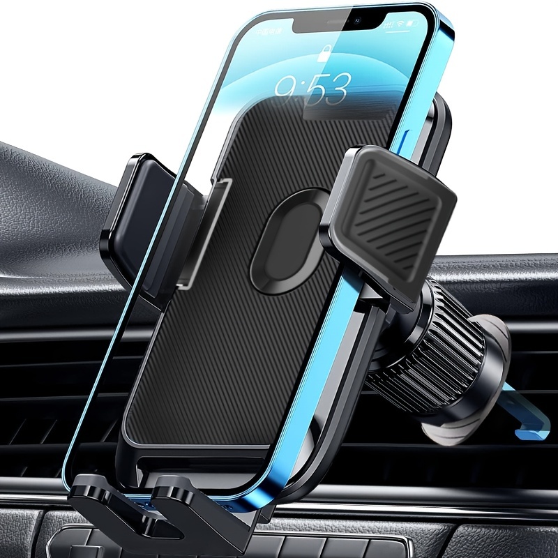Handyhalterung für Auto-Luftauslass, 360-Grad-Drehung, stabile  Telefonhalterung, kompatibel für Android/IOS, geeignet für 4-7 Zoll  Smartphone, schwarz