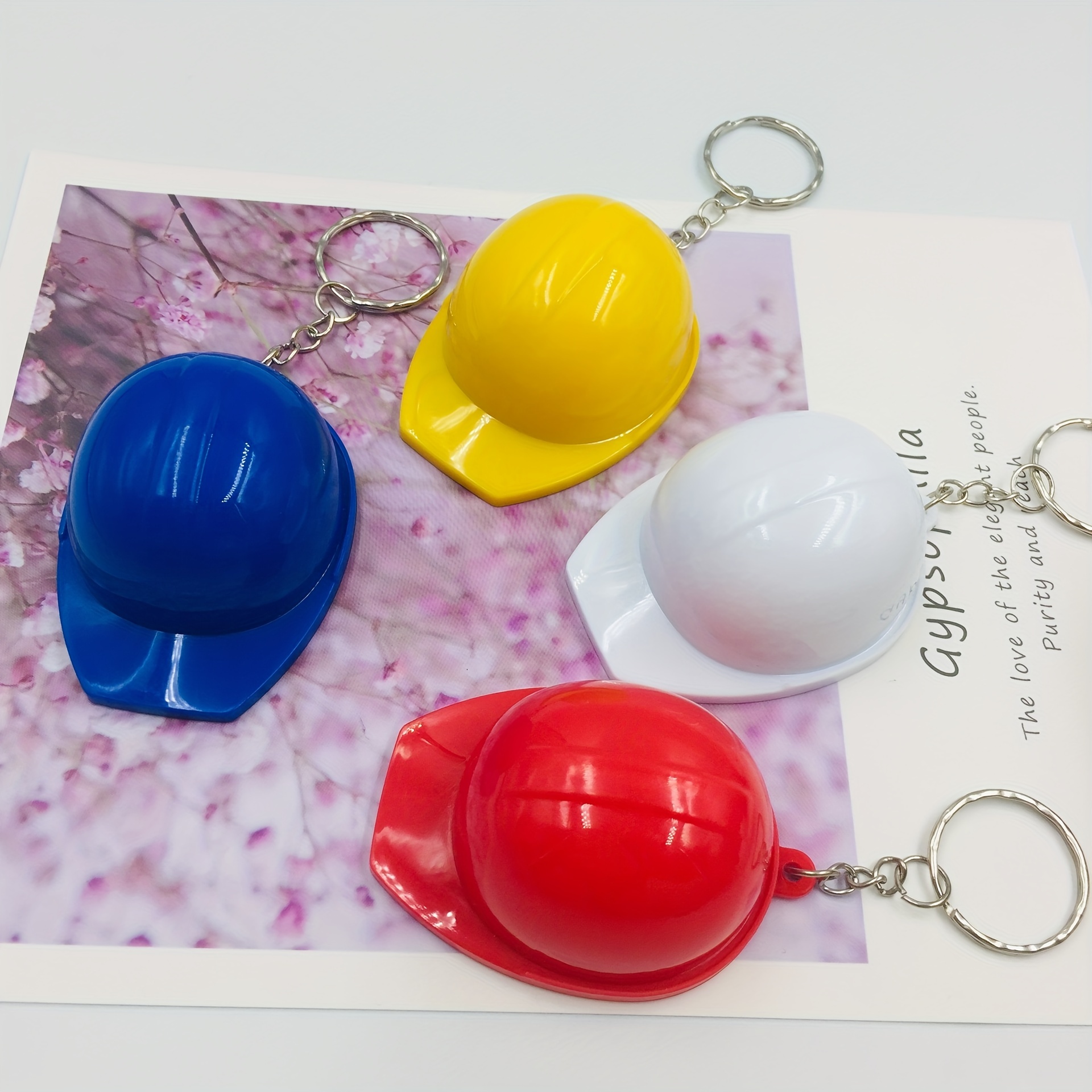 1pc Creative And Minimalist Construction Safety Helmet Keychain