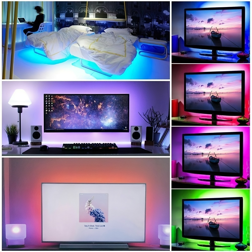 1pc 5v Usb Led Strip Light Tv Computer Backlight 30leds M 5050 Rbg Background  Lighting 3 Key Control | Check Out Today's Deals Now | Temu