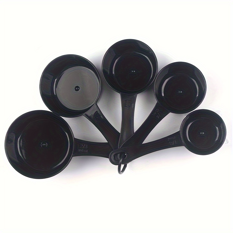 17pcs/set Black Measuring Spoons And Cups Set