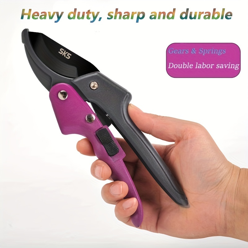 1pc heavy duty pruning shears for weak hands for women men hand pruner garden shears for arthritic hands garden scissors for garden hand tool details 7