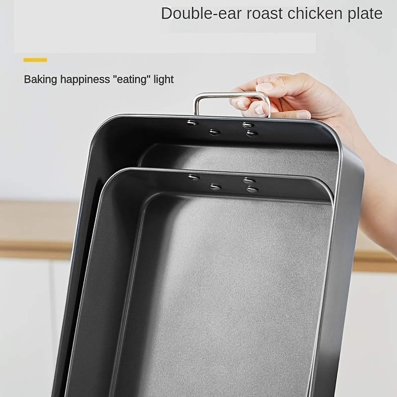 DISHAN Double-Handle Baking Pan: Food Grade, Non-Stick Bakeware Silicone  Oven Tray for Chicken Nuggets and Grilling