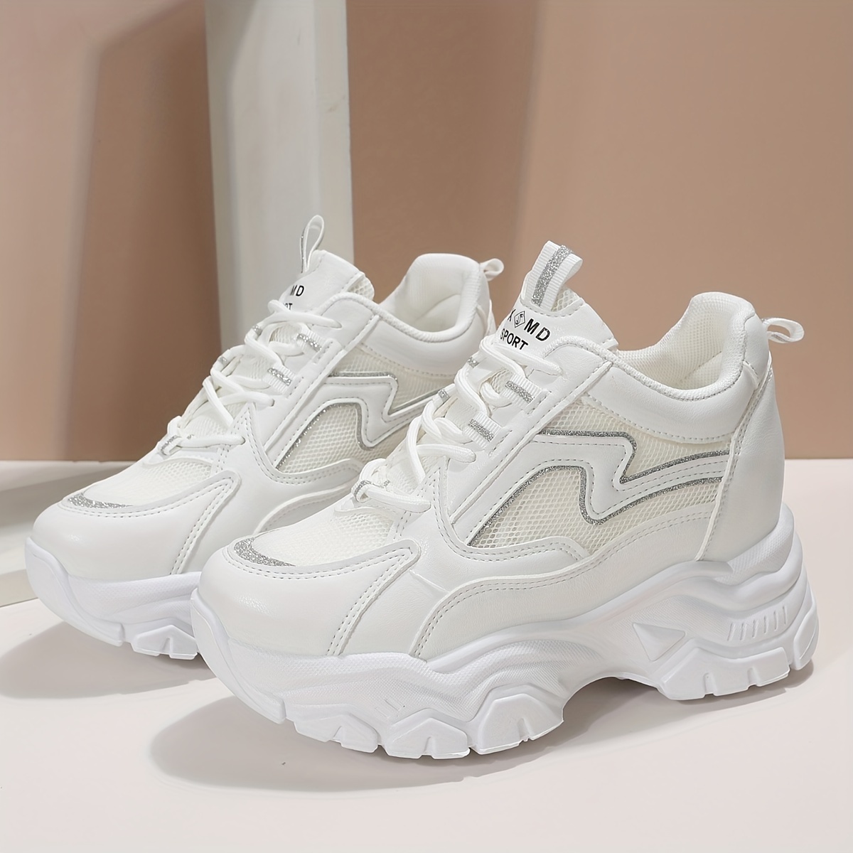 Wanderschuhe Weiche Sportschuhe Damen Damen Sneaker In Einfarbigem