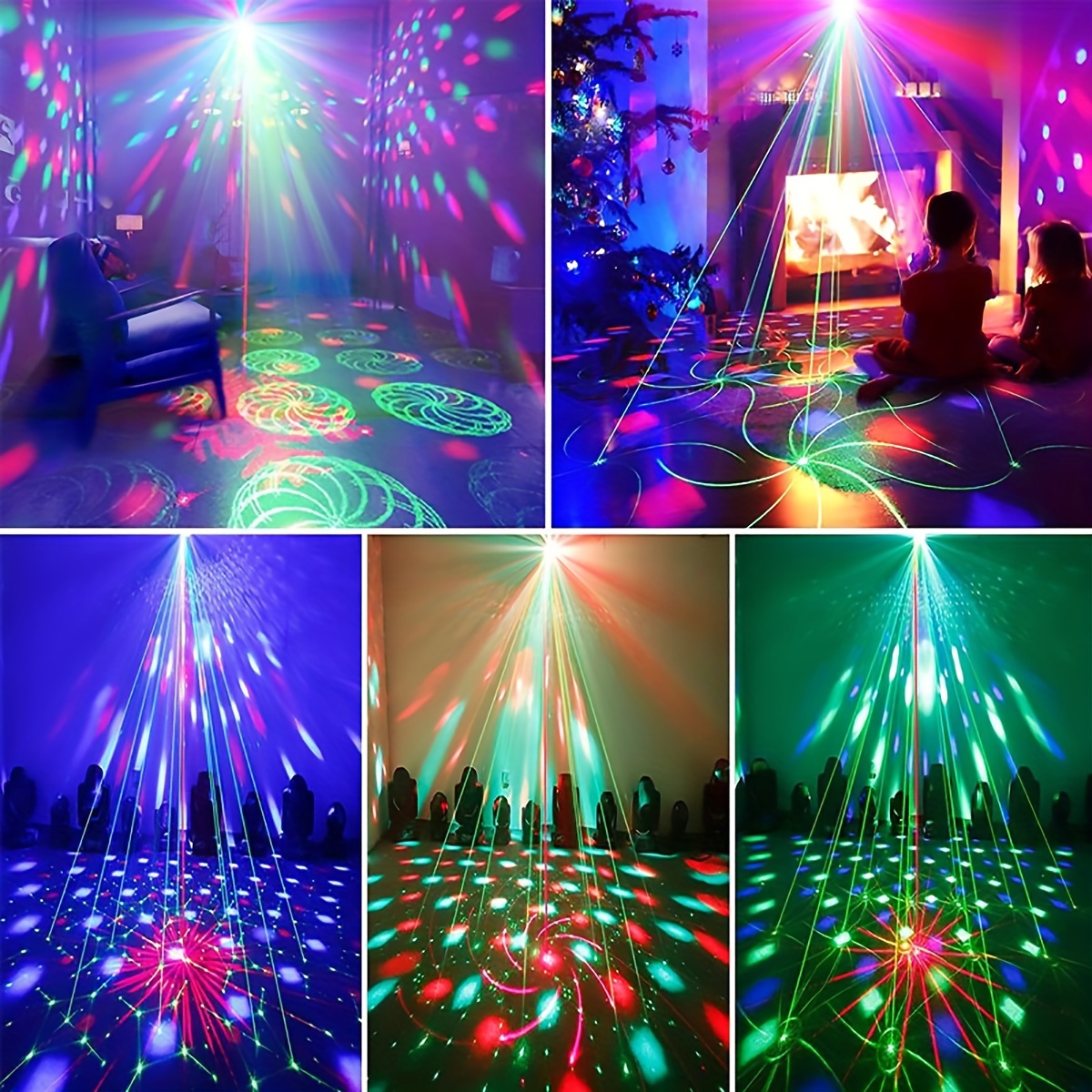 Lumières de fête Disco Ball Light, lumière LED activée par le son pour les  fêtes à la maison, anniversaire, Halloween, Noël, décorations de mariage