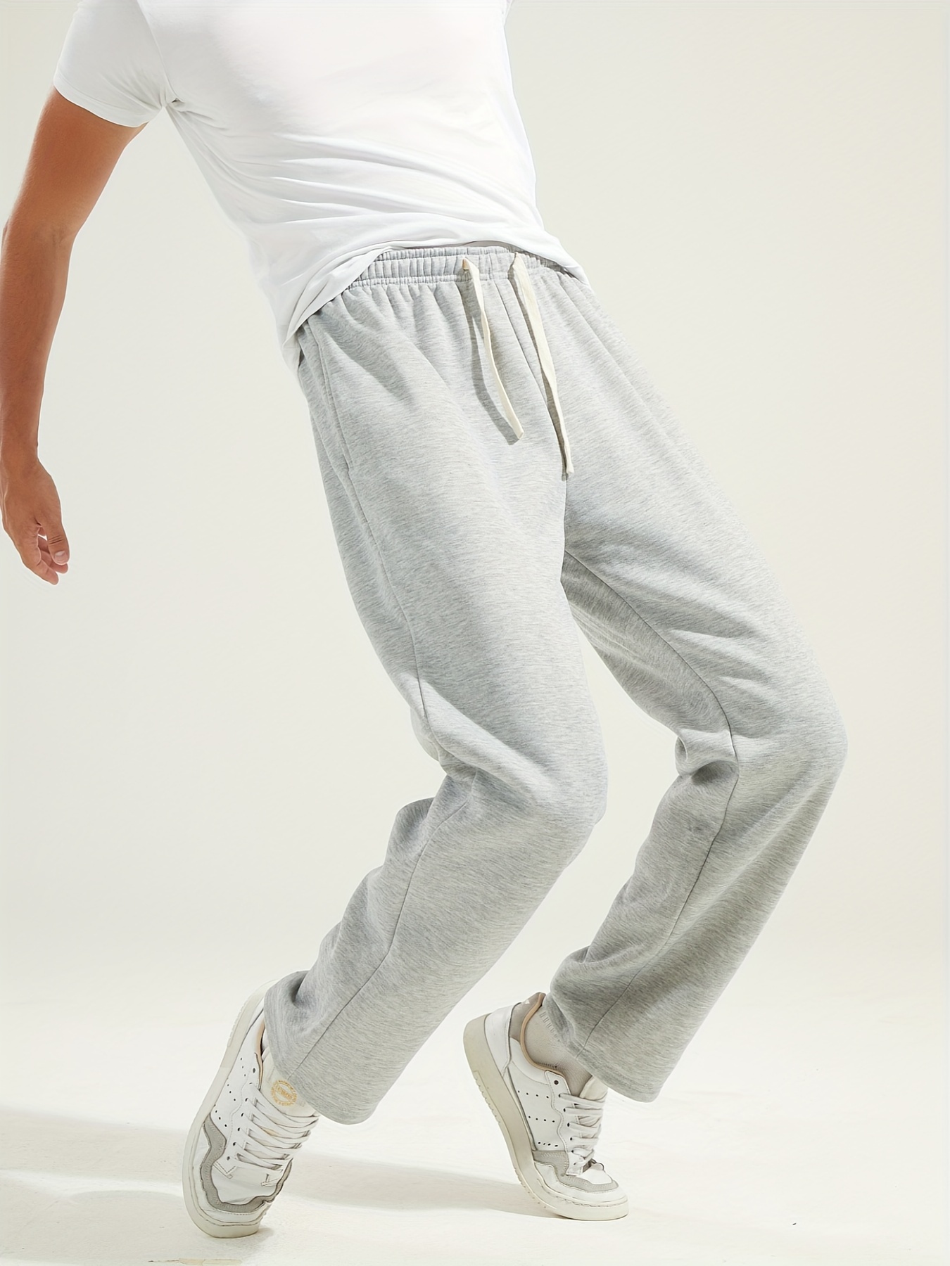 Drawstring Sweatpants Loose Fit Pants Men's Casual Joggers - Temu Canada