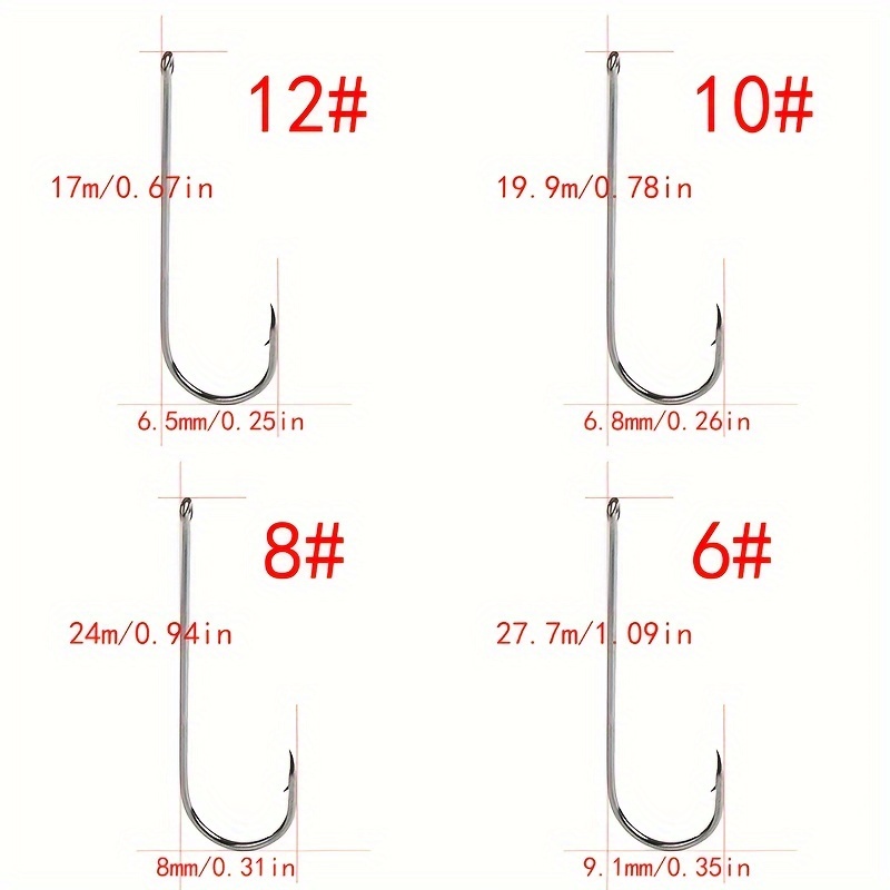 Black Nickel Aberdeen Hooks Eye Long Shank Hooks Soft Worm - Temu