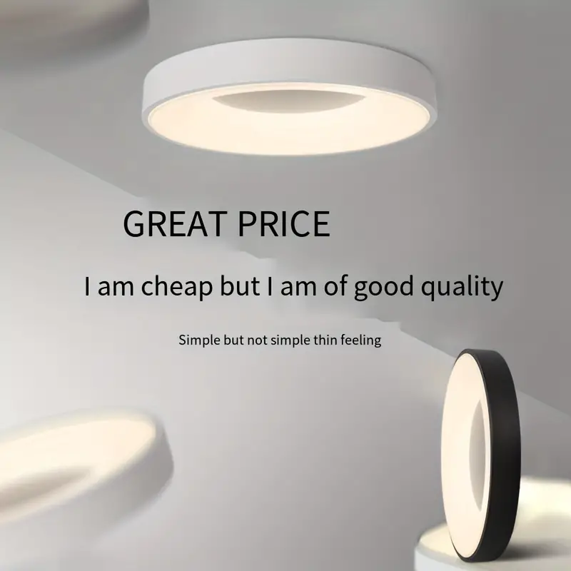 1PC Modern Minimalist LED Ceiling Light, Circular Three Color Dimmable Nordic Living Room Bedroom Light Minimalist Study Light Lighting Decorative Light details 1