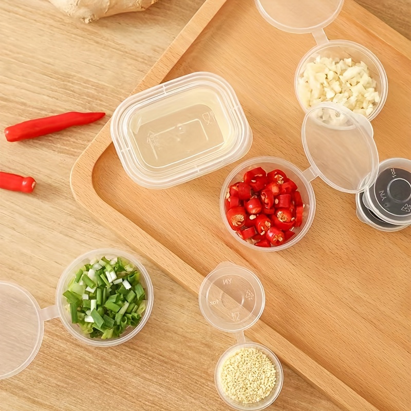 Transparent Disposable Sauce Boxes For Take-out, Packaging, And Seasoning -  Multipurpose Food Storage Box With Cover - Temu