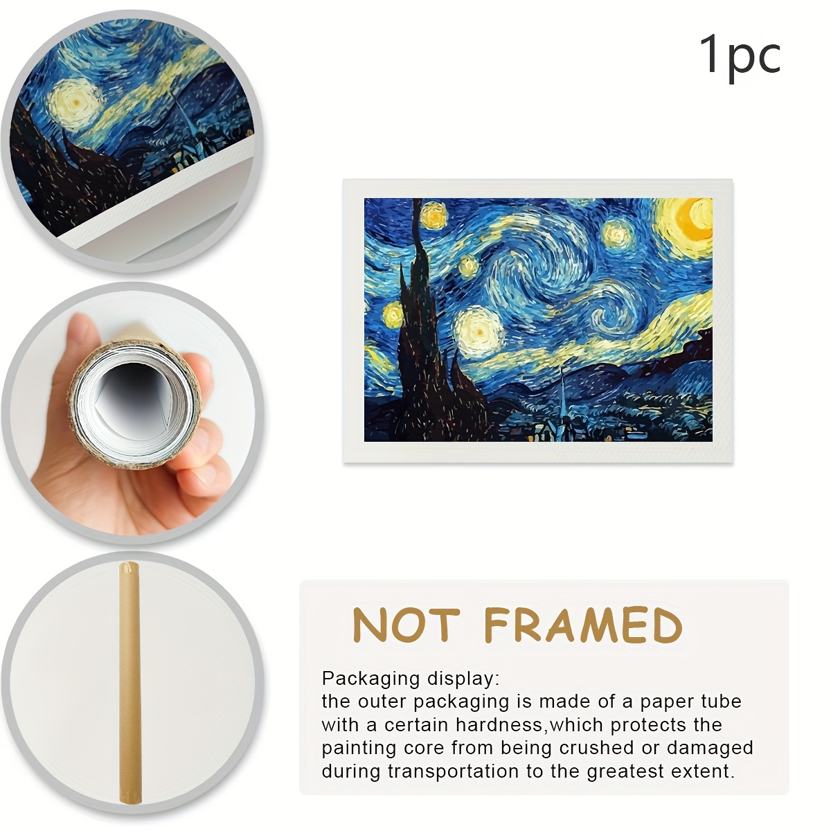 Van Gough Starry Night Decorative Diamond Painting Release Papers