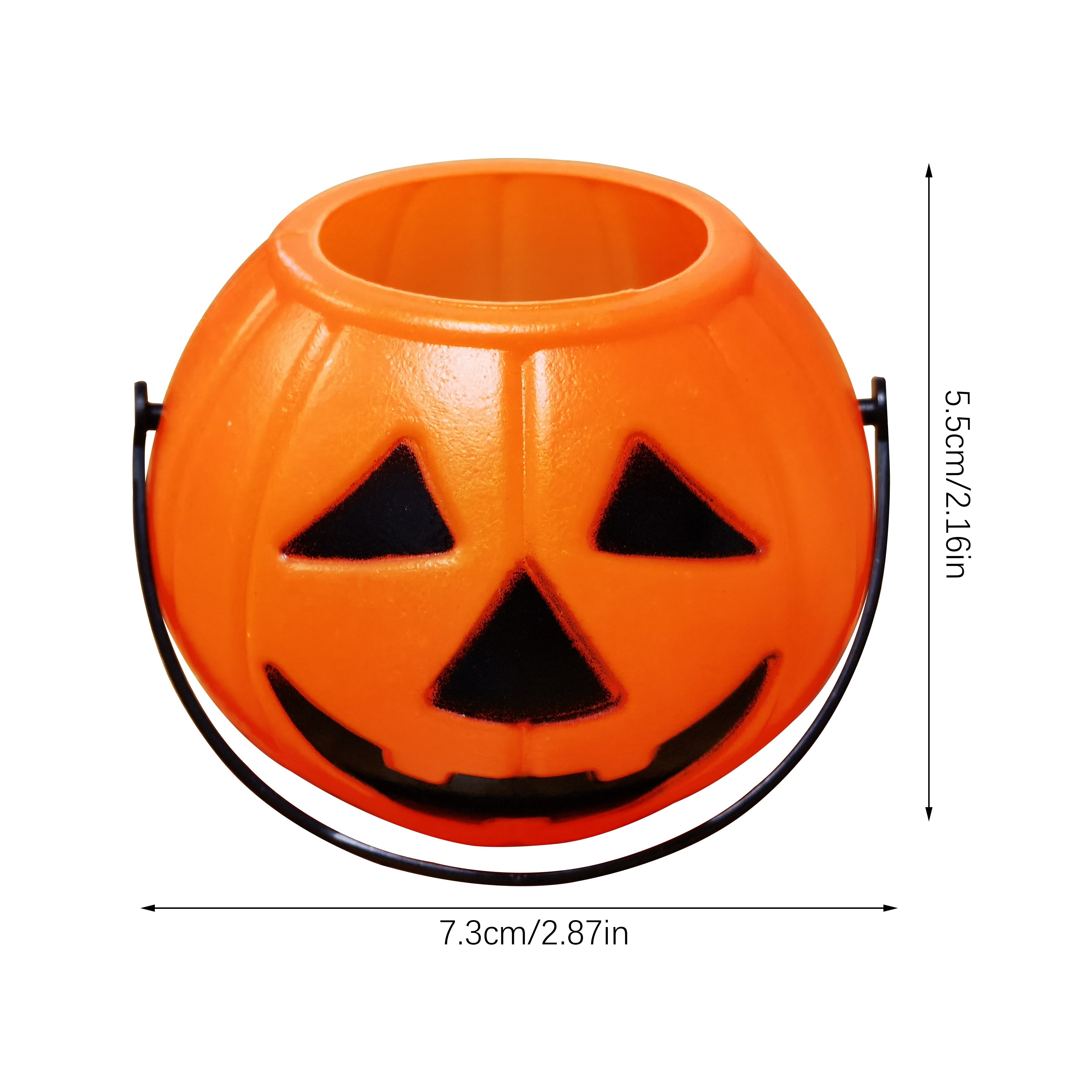 Halloween Pumpkin Bucket Plastic Portable Candy Buckets - Temu