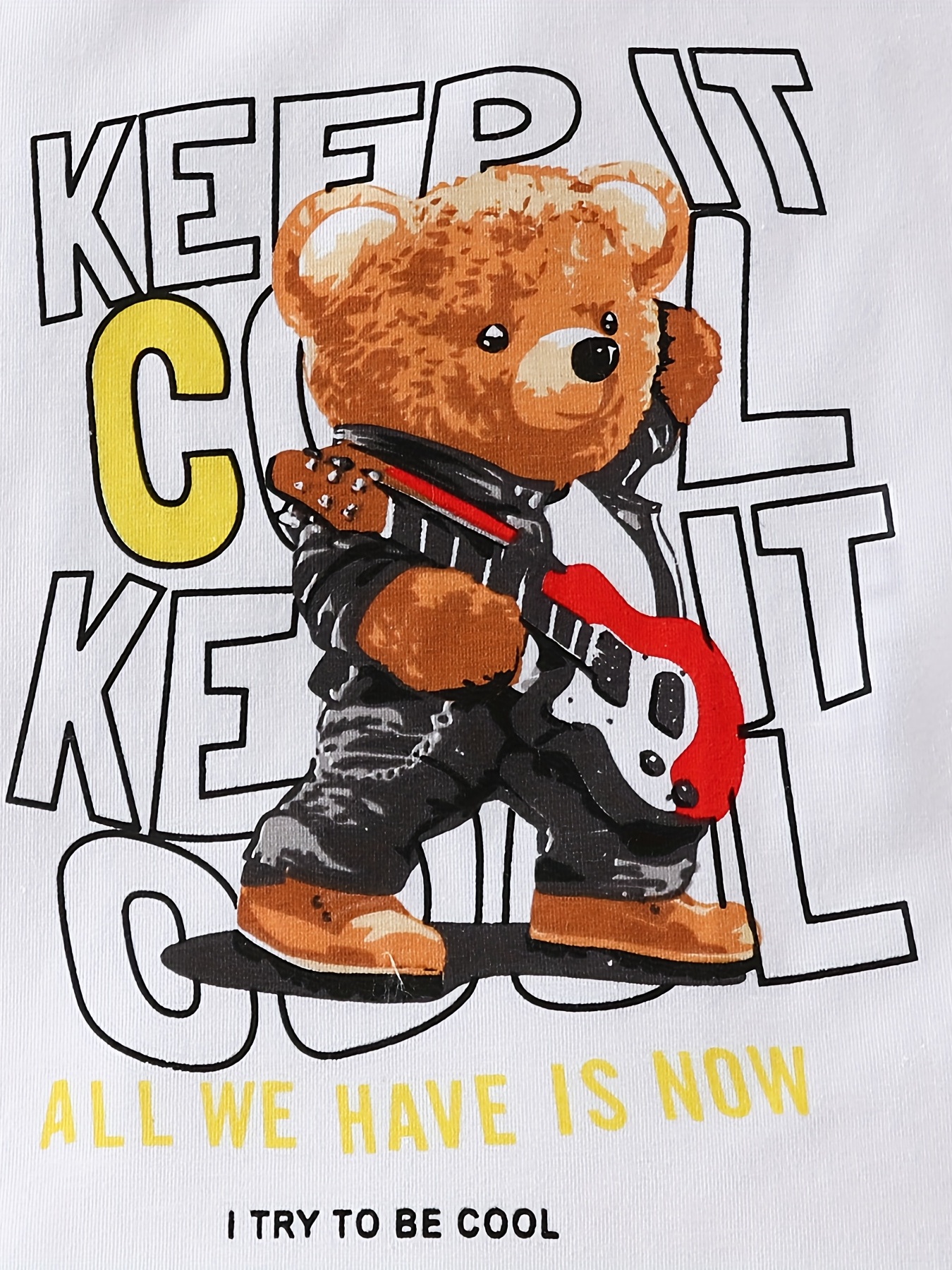 Teddy Bear Graphic Drip Shirt