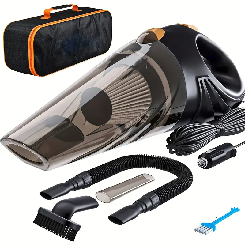 Car Vacuum Cleaner Car Accessories Small 12v High Power Handheld Portable  Car Vacuum Cord & Bag Detailing Kit Essentials For Travels, Rv Camper - Temu
